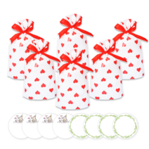 간식 선물세트 구디백 간식꾸러미 6p + 스티커 8p, 하트 간식꾸러미, 1세트