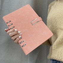 빈티지 A5 6공 바인더 만년 다이어리 가죽 커버 핑크 보육 교사 초등 교사용 유치원 교무 수첩 어린이집 성인 일기장 만년필 커플 업무용 무지 줄노트 여행 직장인 육공