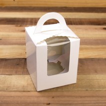 컵케익상자 손잡이 화이트 50개, 1개, 1구