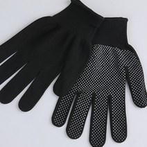 블랙 고급 작업 장갑 나일론 산업 보호 그립 면장갑 공사 작업용 원예 미끄럼방지 공예 목장갑 수공구, 단품, 단품