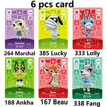 닌텐도 호환 NS 스위치 애니멀 크로싱 뉴 호리즌 시리즈 5 아미보 카드 게임 리프 ACNH Amxxbo 사샤 48 개, 06 6 pcs