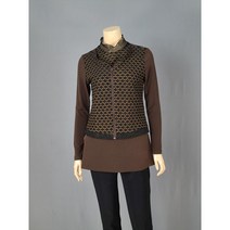 파올라 패턴 포인트 지퍼 블라우스 A191BL0150