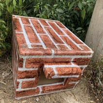 야외 대형견 큰개 진돗개 강아지 판넬 난방 조립식 개집 실외 플라스틱 보온 강아지집 001 DIY 수제 애완, 주황색 벽돌 사각 구멍(슬_중형(고양이 3마리)
