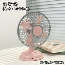 미니 레트로 무선 선풍기 USB 휴대용 캠핑용 책상 테이블 사무실용, 핑크