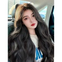 모발 볼륨 리얼 헤어 웨이브 긴 곱슬머리 정수리 U자형 무봉제, 상세 페이지 참고, 내추럴 블랙 45cm + 관리도구