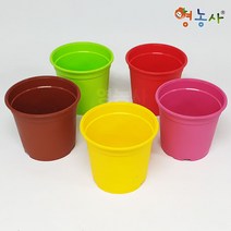 독일산 칼라 이색 포트 화분 플분 홈가드닝, 칼라포트화분 15호 핑크