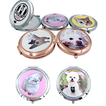 휴대용 콤팩트 양면거울 사진 그림 프린팅 인쇄 굿즈제작 [일반/확대거울], 로즈골드