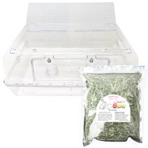 로라펫 클리어 스마트 리빙 소동물 하우스 + 애니멀 파크 티모시 건초 450g, 혼합색상, 1세트