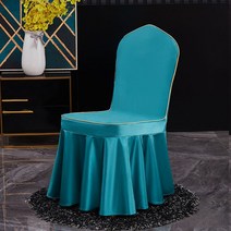 호텔 웨딩홀 연회장 고급레스토랑 의자 커버, 21. 청록색 선 드레스