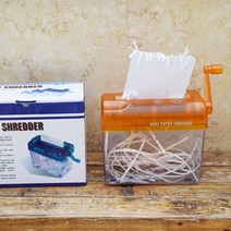문서 세단기 파쇄기 분쇄기 재단기 a6 paper shredder for bills 영수증 카드 편지 티켓 easy 스트립 커터 핸드 커팅 머신 조용한, 주황색
