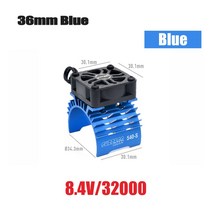 Surpass Hobby-RC 모터 팬 380 듀얼 냉각 팬 28mm 29mm 36mm 방열판 1/8 1/10 1/12 RC 자동차용 390 540, [07] 36mm Blue