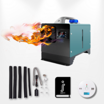 베이시크 무시동 히터 온풍기 차량용 캠핑용 일체형 저소음펌프 차박, 1구(플라스틱), 24V, 그린, 1개