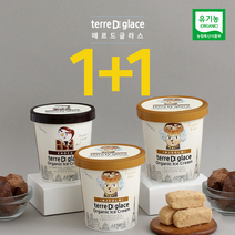 [떼르드글라스] 유기농 아이스크림 파인트 474ml 1+1 (초코 인절미 선택가능), 초코2개