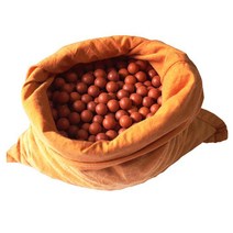 [이즈데어] 황토염색주마니 + 국내산찜질용황토볼, 황토염색주마니  국내산찜질용