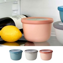 메팔 500ml 닫으면 밀폐용기 열면 테이블웨어 음식보관 반찬통 전자레인지용기 3colors, 피치