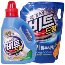 비트 액체세제 드럼용 용기+리필, 1개, 4.4L