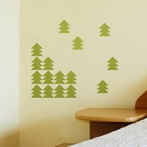 거실인테리어 북유럽패턴-소나무 완-A타입 데코스티커