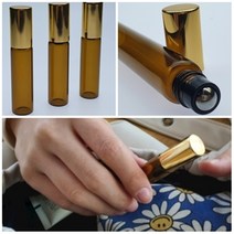 향수 롤온 유리 공병 아로마오일 갈색 공병 2ml/3ml/5ml/10ml 용량 갈색 향수 오일 유리공병, 5ml, 10개