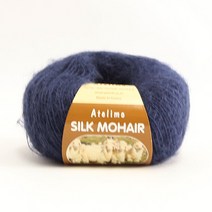 [앵콜스] (10+1)실크모헤어 Silkmohair 레이온 뜨개실 따뜻한 울혼방 겨울실, 15 네이비