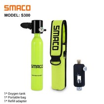 스쿠버미니산소통 미니산소통 산소통 Smaco 스쿠버 다이빙 장비 용량 0.5L 시간 10 분 스노클링 세트 쉽게 수중 스쿠버 다이빙 탱크 산소 사용 S300, Smaco S300-A3
