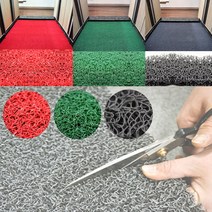 미끄럼방지 코일매트 1M 단위 쿠션 롤 A형 / 현관 출입구 발코니 매장 업소 바닥 아파트 빌딩, 코일 롤매트A형/그레이, 1개