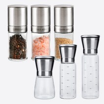 후추 그라인더 통후추갈이 페퍼밀 핑크솔트 깨 소금 스텐 그라인더, 후추그라인더200ml
