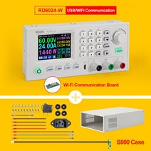 RIDEN RD6024 RD6024W 60V 24A USB WiFi DC 가변 스텝 다운 전압 벤치 전원 공급 장치 벅 컨버터 S800 케이스 포함, CHINA, RD6024W S800