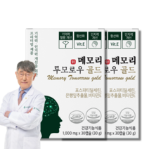 포스파티딜세린 기억력 인지력 개선 프리미엄 영양제 메모리투모로우 골드, 30캡슐, 2박스