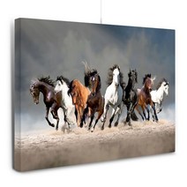 셀러허브 백마도 팔마도 칠마도 말 그림 액자 프레임 3호 27x19cm, 3.기도마／프레임액자(흰색)