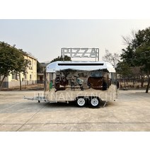 푸드트럭 트레일러 오븐이 있는 도트ce 인증 식품 자동차 밴 식품 트럭 모바일 바 피자, 없음