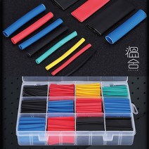 열 수축 튜브 750pcs 절연 와이어 케이블 슬리브 튜브 폴리올레핀, 750pcs-1set