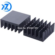 스마트폰방열판 10pcs 히트 싱크 냉각 핀 알루미늄 라디에이터 쿨러 IC 칩 LED 22*22*10mm 블랙 22X22X10mm 22*22*10, 단일옵션, 한개옵션0
