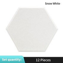 홈 개선 12pcs 방음 벽 패널 음향 처리 흡음 패널 방음 자체 접착 패널 방음제 벽지 흡음보드 가설방음벽 차음재 방음재 흡음제 방음벽, 백설 공주, 12mm 고밀도, 큰 육각형