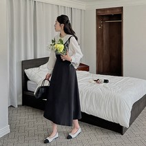 핫핑 그룸 플레어 뷔스티에 롱원피스