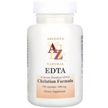 아리조나 내츄럴 Arizona Natural EDTA 600mg 캡슐 100정 US직배송, 1PACKAGE, 상세설명 내 표시사항 참고