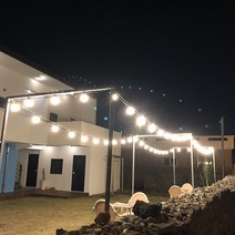 파티라이트 방수 LED 램프 포함 스트링 캠핑 카페 야외 조명, 방수  11M20구+8W주광색(하얀빛) 20개