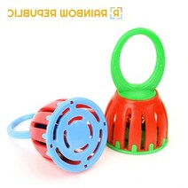 우치원 유아악기 손잡이방울종 케이지핸드벨, 그린