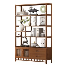 수석 진열장 도자기 장식장 거실 원목 엔틱 책장 상패, 6단 100CM
