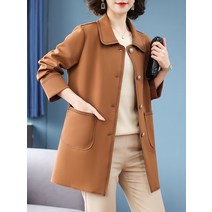 50대여자자켓 60대 중년자켓 중년잠바 여성오버핏 빅사이즈 간절기 짧은 코트 빅사이즈