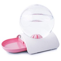 티에프펫 강아지 물그릇 고양이 급수기 2.8리터, 1개, 핑크