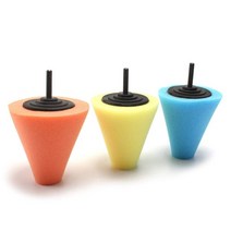 광택패드 폴리싱 드릴광택 폼 광택기 패드 3pc 연마 키트 버핑 스폰지 자동차 휠 콘, 혼합 색상