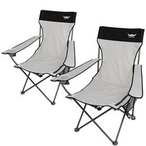 버팔로 캠핑의자 와이드릴렉스 캠핑체어세트 낚시의자, 와이드 릴렉스 캠핑체어세트(2P) / 그레이