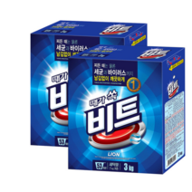 비트 분말 세탁세제 일반용, 3kg, 6개