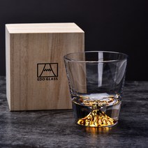MOLO 골드 후지산 위스키 잔 250ML 세트, 혼술 세트(1P), 1개