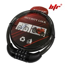 BTR 자전거 자물쇠 열쇠 잠금장치, 선택03.자물쇠+BTR NW-120 번호키
