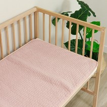 바미블랑 어린이집 줄누비 양면 낮잠패드 쿨매트 신생아 아기 유아용 순면 에어메쉬, 인디핑크