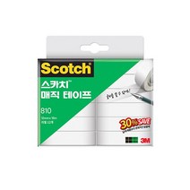 3M 스카치 매직테이프 810R-12(12X18M) 세이빙 팩, 단품