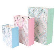 고급 펄 파스텔 컬러 명절 선물 답례품 선물용 쇼핑백 대 중 소 포장 종이 백 가방 작은 떡 한과 소량 대량 주문, 색상/사이즈, 소 - 핑크