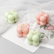 미니 동글 큐브 몰드 (1구 3구) 실리콘 몰드 조랭이 구름캔들 만들기, 3구