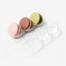 더팩컴퍼니 마카롱케이스 3구 5구 뚱카롱, 1세트, 마카롱케이스 3구 100개